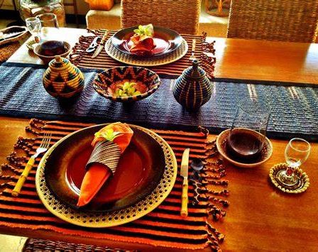 table à manger à la touche Africaine