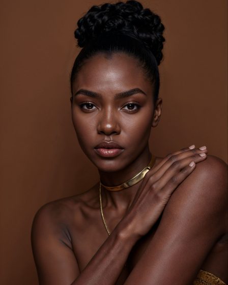Une belle femme ayant une peau sublime sans alcool crédit photo: @gstudio