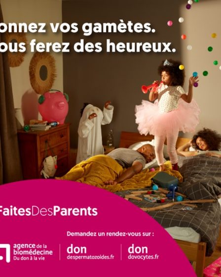 Image d’une chambre familiale avec enfants joyeux, campagne pour le don de gamètes