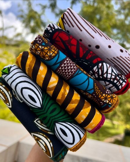 Tissu wax africain aux motifs colorés utilisé dans la mode et la culture africaine